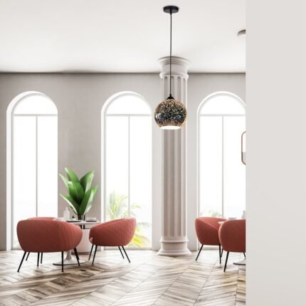 Pendulă soclu E27 Sticlă 3D Glass 250mm