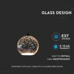 Pendulă soclu E27 Sticlă 3D Glass 250mm - Image 4