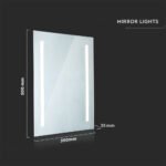 4W Oglindă LED Dreptunghiulară IP44 Antiaburire 6400K + 13W Încălzitor - Image 3