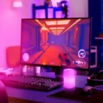 LED Lampă Ambientală 8W Compatibil cu Amazon Alexa și Google Home Corp Negru RGB
