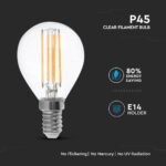 Bec LED 4W Filament E14 P45, Alb natural - Image 4