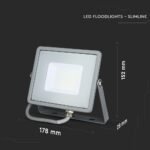 Proiector LED de 30W Cip SMD SAMSUNG Corp Gri 3000K - Image 4