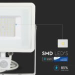 Proiector 50W LED Senzor Cip SAMSUNG Funcție de Cut-OFF Corp Alb 3000K - Image 5