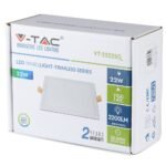 22W Panou LED Trimless Pătrat Alb rece - Image 2