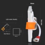 15W Panou LED Trimless Pătrat, Alb rece - Image 2