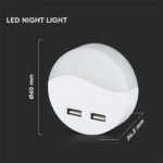 Lumină de noapte LED USB rotundă 3000K - Image 3