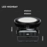 Highbay LED Cip SAMSUNG 500W 120′ Driver Meanwell Dimabil Corp Negru 4000K - Image 3