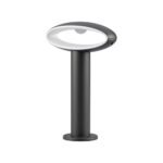 9W LED Bollard Lamp Gri Închis Aluminiu 30cm 3000K IP54