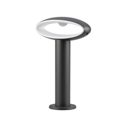 9W LED Bollard Lamp Gri Închis Aluminiu 30cm 3000K IP54