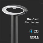 9W LED Bollard Lamp Gri Închis Aluminiu 30cm 3000K IP54 - Image 4