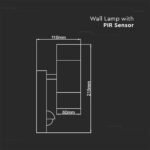 Lumină de perete GU10 Corp de oțel cu Senzor 2 Direcții IP44 - Image 3