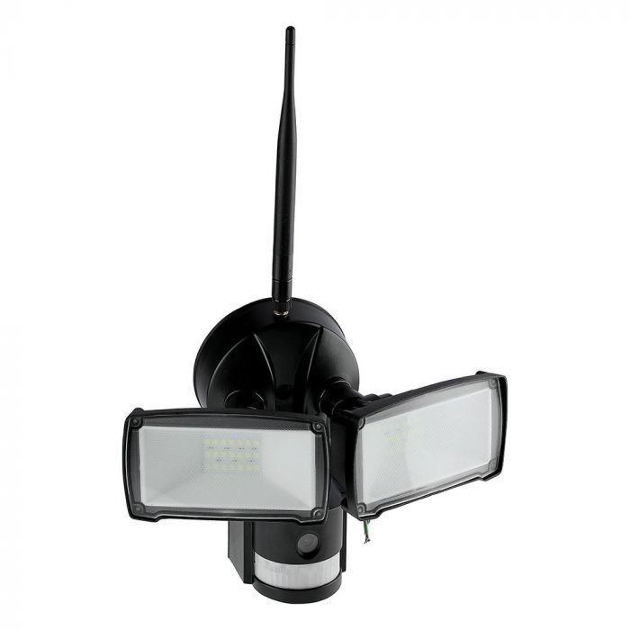 18W Proiector LED Senzor WiFi și cameră, Alb rece