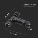 Accesoriu conexiuni impermeabil Negru 8-12mm IP68 - Image 2