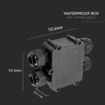 Accesoriu conexiuni impermeabil Negru 4 pini 8-12mm IP68 - Image 2