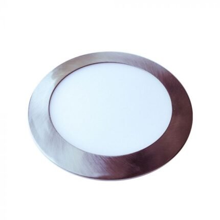 24W Panou LED Subţire Satin Nickel Rotund Alb cald