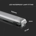 Lampă LED Waterproof 2 tuburi de 22W fiecare Lumină rece - Image 2