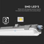 Lampă Waterproof LED 120cm 1x18W 4000K - Image 3