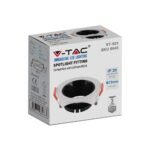 Suport GU10 Rotund Ramă Albă cu Reflector Negru - Image 2