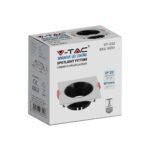 Suport GU10 Pătrat Ramă Albă cu Reflector Negru - Image 2