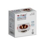 Suport GU10 Pătrat Ramă Albă cu Reflector Rose Gold - Image 2