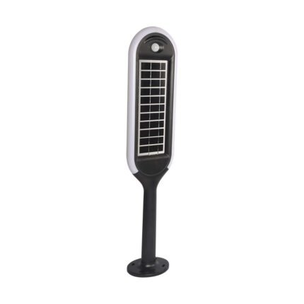 5W LED Solar Bollard Light cu Sensor Alb și Corp Negru 4000K