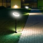 8W LED Lumină Solară de Grădină Albă și Corp Negru 4000K - Image 2