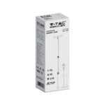 8W LED Lumină Solară de Grădină Albă și Corp Negru 4000K - Image 4