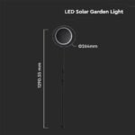 8W LED Lumină Solară de Grădină Albă și Corp Negru 4000K - Image 5