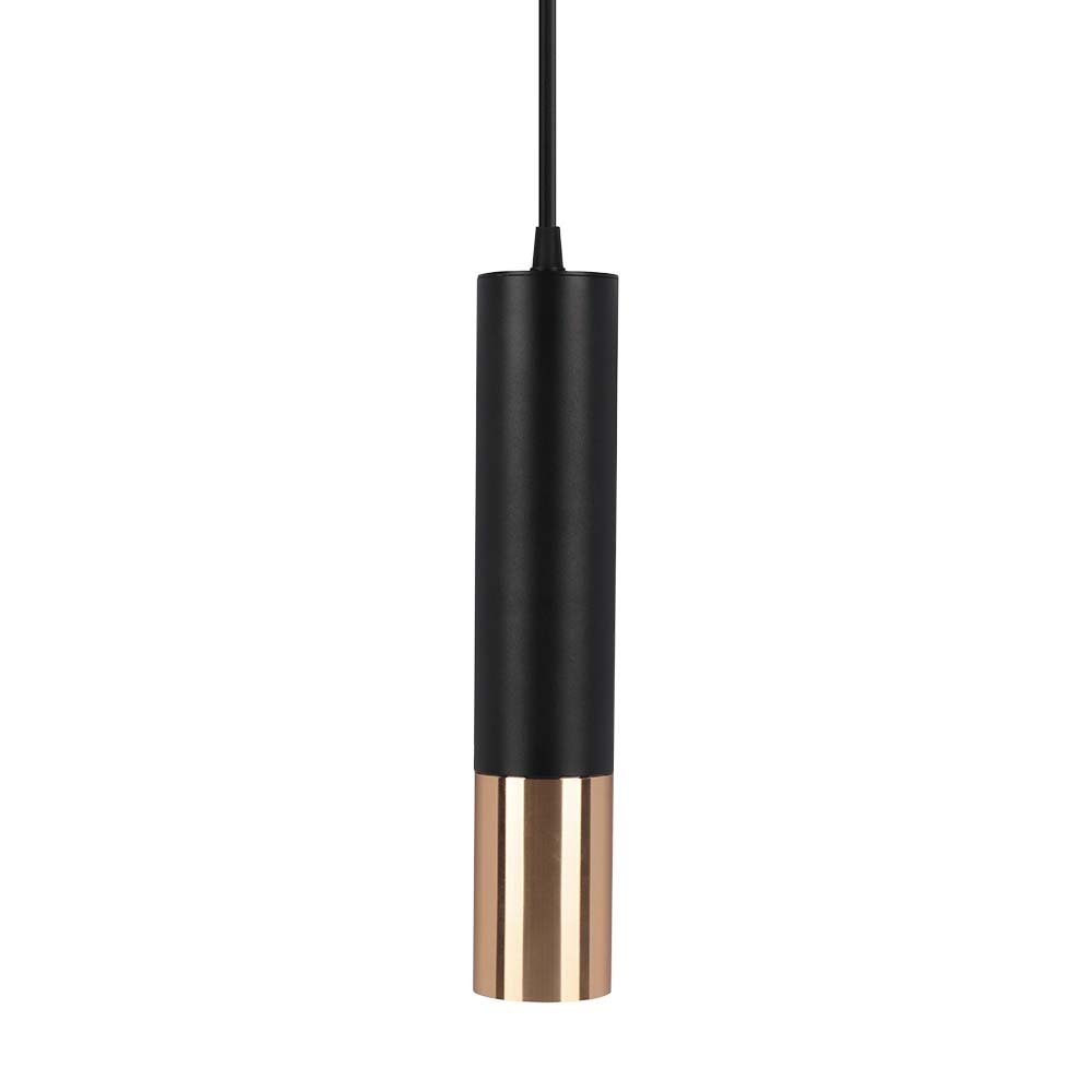 1xGU10 Pendul Suspendat Negru, Auriu D:60x300mm