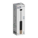 1xGU10 Pendul Suspendat Negru, Auriu D:60x300mm - Image 4