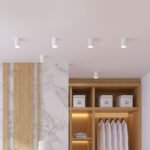 GU10 Fitting Montat Aplicat Rotund Alb