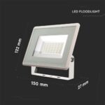 30W LED Proiector SMD Seria-F Corp Alb 4000K - Image 4