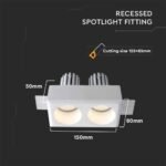 2xGU10 Fitting Gips Rotund Alb - Image 3