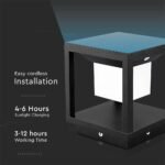 LED Lapă Solară Corp Negru 3000K - Image 5