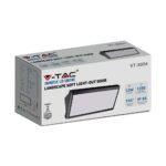 12W LED Lumină pentru Fațadă Soft Light-Medium 3000K Corp Negru IP65 - Image 3