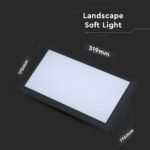 20W LED Lumină pentru Fațadă Soft Light-Large 4000K Corp Negru IP65 - Image 3