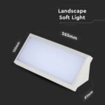 12W LED Lumină pentru Fațadă Soft Light-Medium 3000K Corp Alb IP65 - Image 3