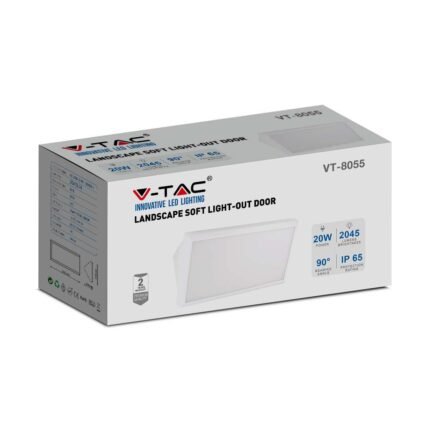 20W LED Lumină pentru Fațadă Soft Light-Large 4000K Corp Alb IP65