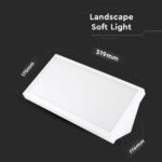 20W LED Lumină pentru Fațadă Soft Light-Large 4000K Corp Alb IP65 - Image 2