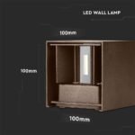 11W LED Lampă de Perete Cu Cip Bridgelux Ruginie 3000K Pătrat - Image 5