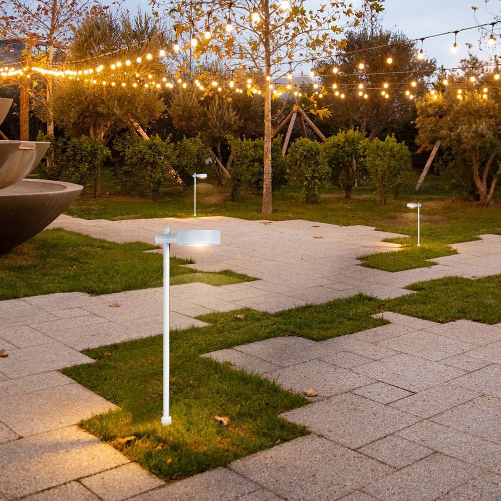6W LED Stâlp de Grădină Corp Alb 3000K IP54