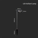 6W LED Stâlp de Grădină Corp Negru 3000K IP65 - Image 4