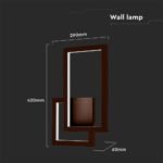 20W LED Lampă de Perete Corp Ruginiu 3000K IP20 - Image 4