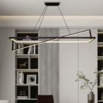 45W LED Designer Light Suspendat Dimabil Negru 3000K