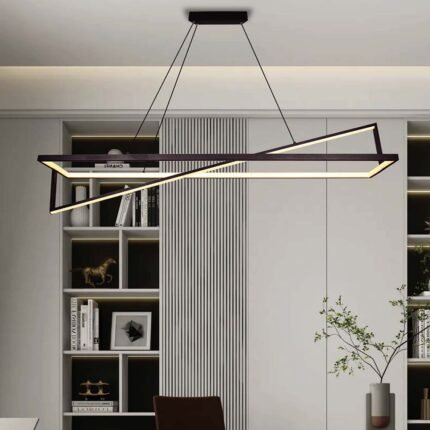 45W LED Designer Light Suspendat Dimabil Negru 3000K