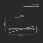45W LED Designer Light Suspendat Dimabil Negru 3000K - Image 3