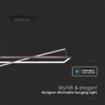 45W LED Designer Light Suspendat Dimabil Negru 3000K - Image 5