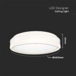 38W LED Designer Plafonieră Rotundă Albă 4000K - Image 3
