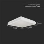 48W LED Designer Plafonieră Pătrată Albă 4000K - Image 3