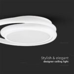 38W LED Designer Plafonieră Albă Dublă Rotundă 4000K - Image 5